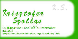 krisztofer szollas business card